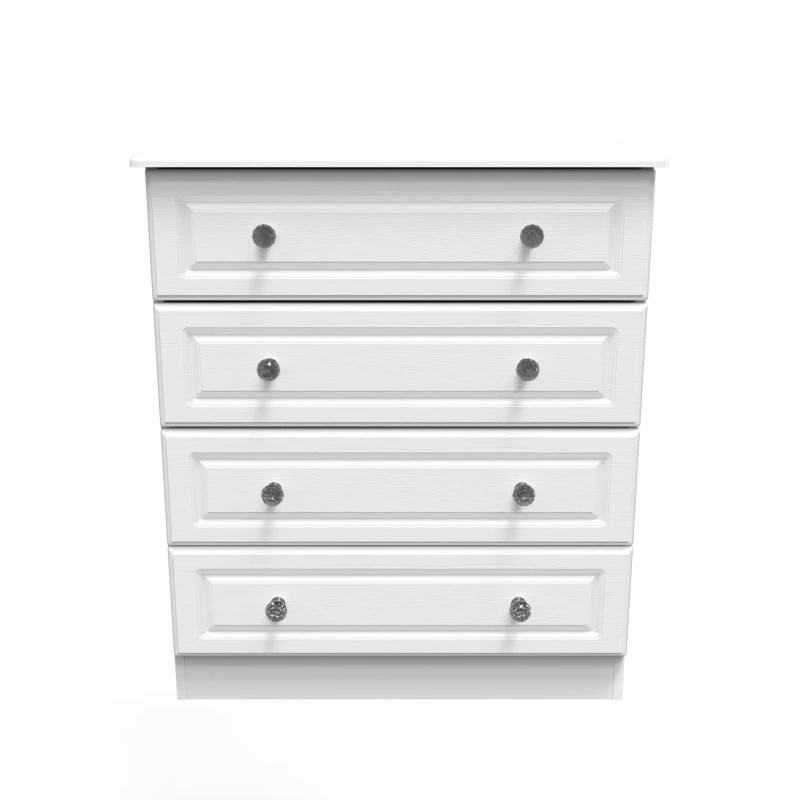 Image of Ready Assembled 2 U Stratford 4 Drawer Chest (Ready Assembled) White