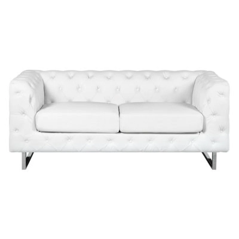 Image of Beliani Sofa 2 Seater Vissland Faux Leather White
