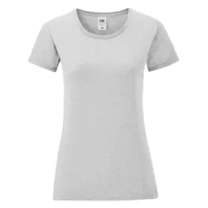 Image of Fruit Of The Loom Womens/Ladies Iconic T-Shirt (L) (Heather Grey)