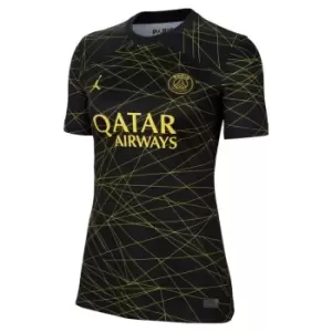 Image of Air Jordan Paris Saint Germain Fourth Shirt 2023 2024 Womens - Black