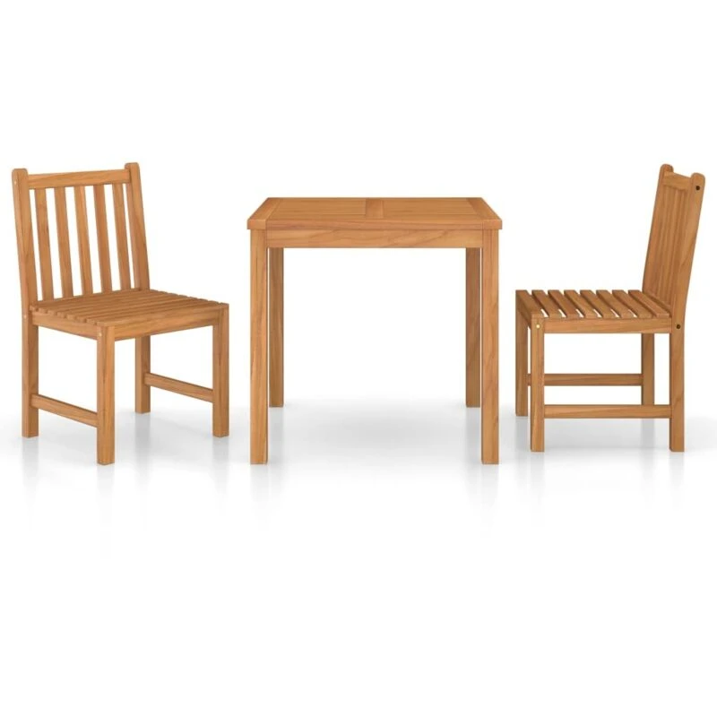 Image of VIDAXL 3 Piece Garden Dining Set Solid Teak Wood Vidaxl 8720286227732