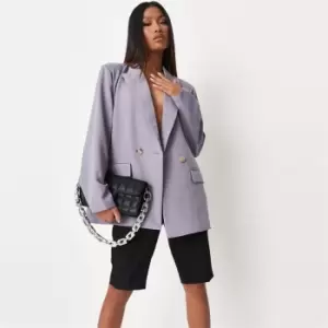 Image of Missguided Doube Breasted Pocket Balzer - Blue