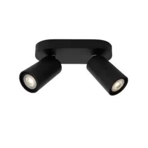 Image of Xyrus Modern Twin Ceiling Spotlight - LED Dim to warm - GU10 - 2x5W 2200K/3000K - Black