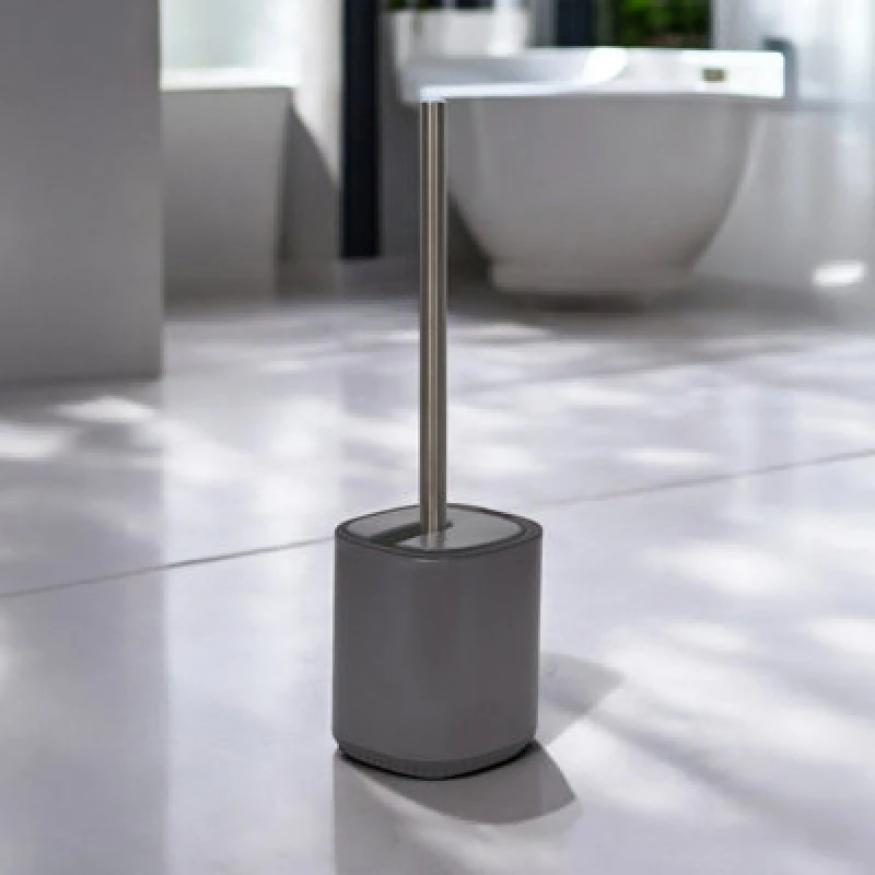 Image of Showerdrape Echo Anthracite Grey Steel Toilet Brush & Holder