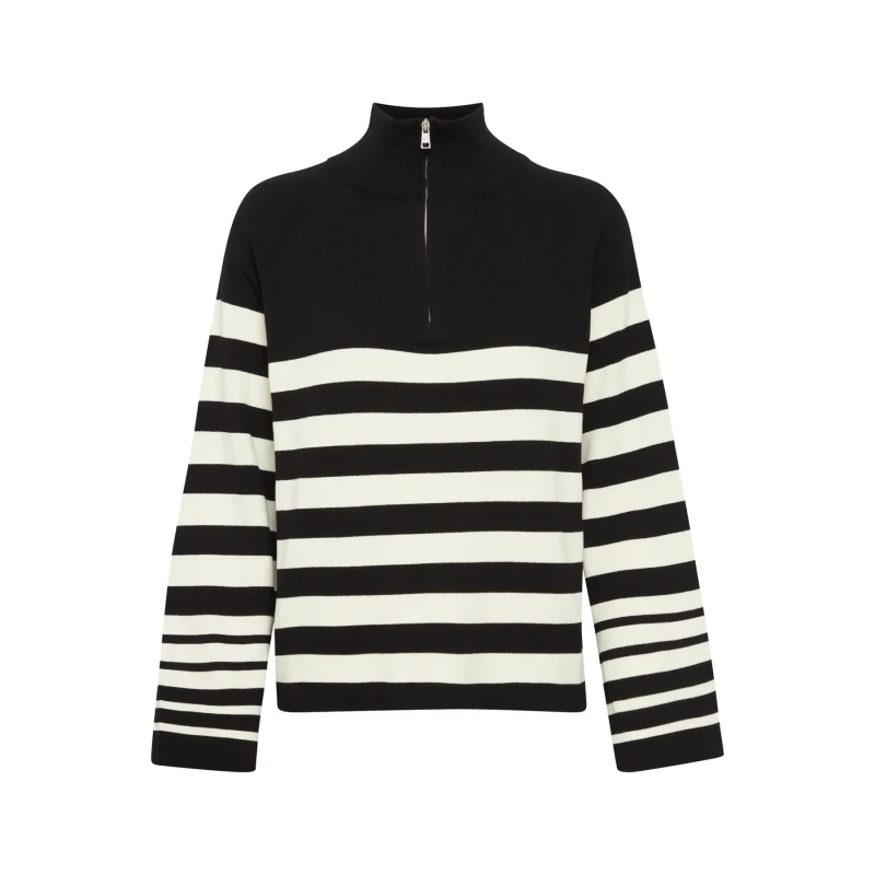 Image of b.Young Womens 1/2 zip sweater b.young MMorla Noir Female M