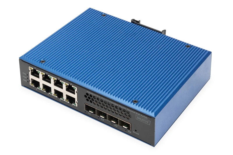 Image of Digitus Industrial 8 + 4 10G uplink port L3 managed Gigabit Ethernet P