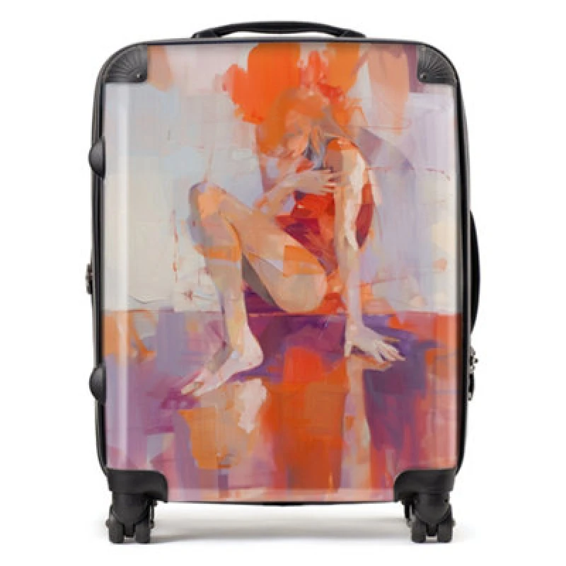 Image of Warren Reed Designer Contemplative Rest Suitcase - Large