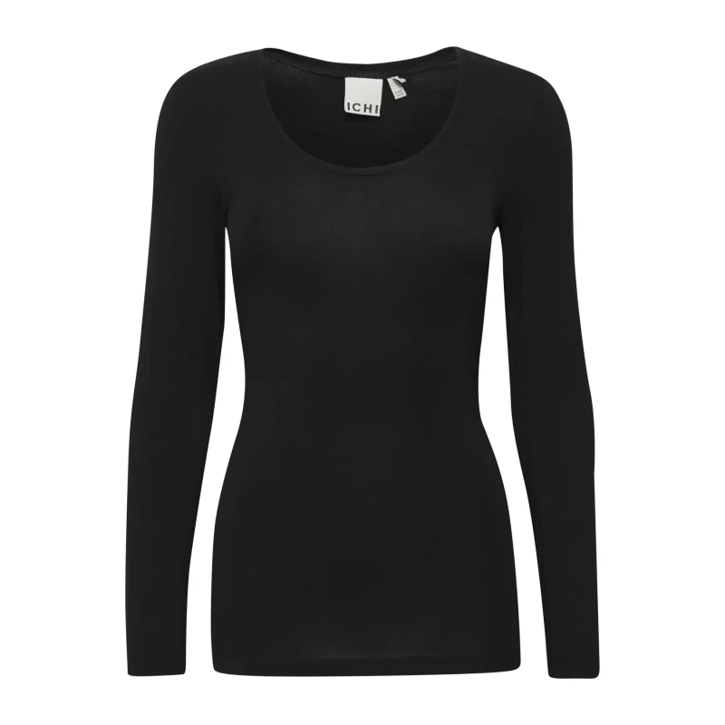 Image of Ichi Womens long sleeve T-Shirt Ichi Zola Plain Noir Female M