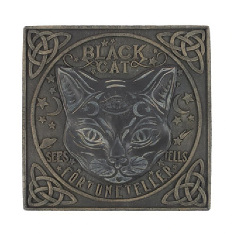 Image of Something Different Something Different Black Cat Stepping Stone Ornament Black One Size Unisex 5063574403351