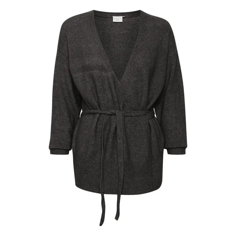 Image of KAFFE Curve Wrap cardigan For Her KAFFE Curve Welly Gris Female XL