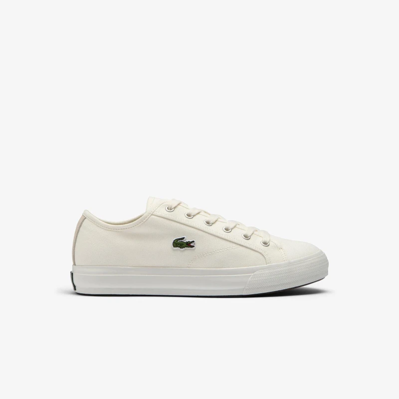 Image of Lacoste Backcourt Canvas Low Trainers Beige male UK 6.5