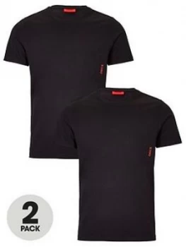 Image of Hugo Boss 2 Pack Round Neck T-Shirts Black Size M Men