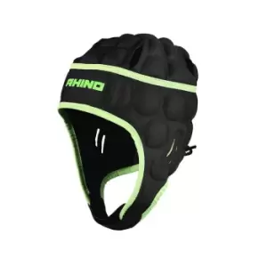 Image of Rhino Senator Head Guard Junior (large Boys, Black/Green)