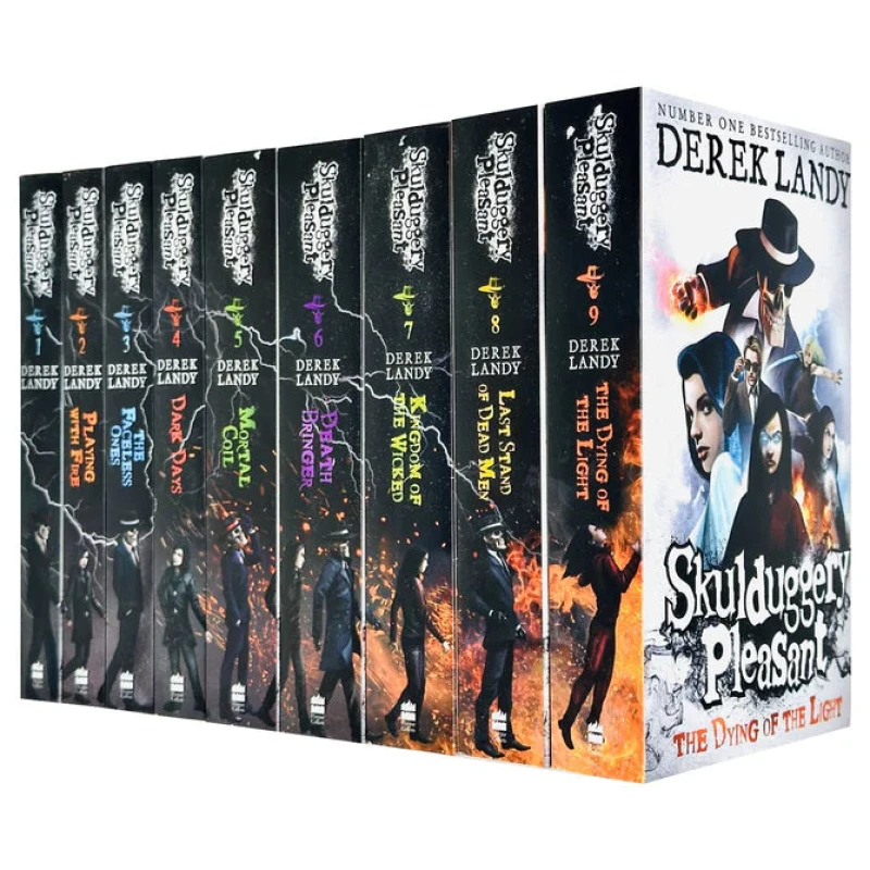 Image of Skulduggery Pleasant Series 9 Books Collection Set by Derek Landy Mortal Coil, Playing with Fire Derek Landy Books