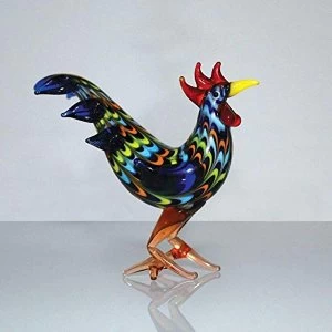 Image of Objets d'Art Miniature Glass Ornament - Cockerel