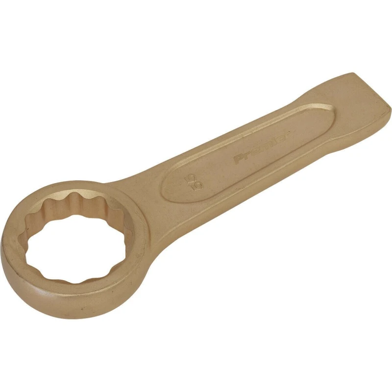 Image of Loops 55mm Ring End Slogging Spanner - Non-Sparking - Short Profile Striking End Multi