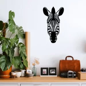 Image of Zebra Black Decorative Wooden Wall Accessory