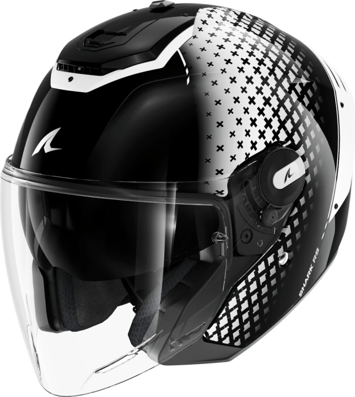 Image of Shark RS Jet Stride Jet Helmet, black-white, Size S for Men