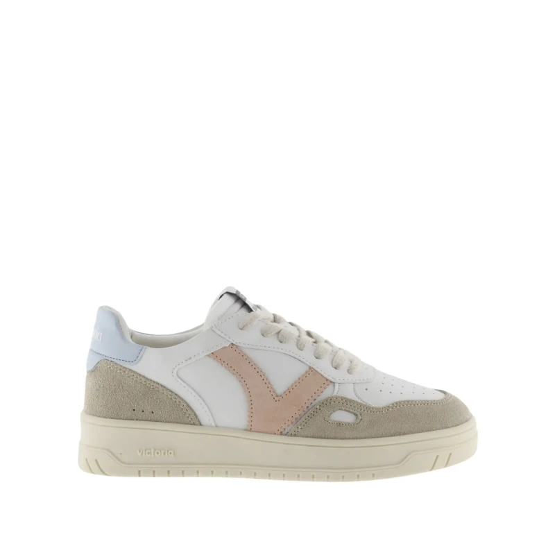 Image of Victoria Womens leather-effect low-top Trainers Victoria Blanc Female 40