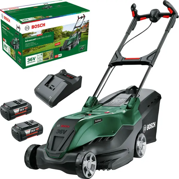 Image of Bosch AdvancedRotak 36V-40-650 36V 2 x 4Ah Li-ion Cordless Rotary Lawnmower