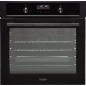 Image of Zanussi ZOHNA7KN Built In Electric Single Oven - Black - A+ Rated