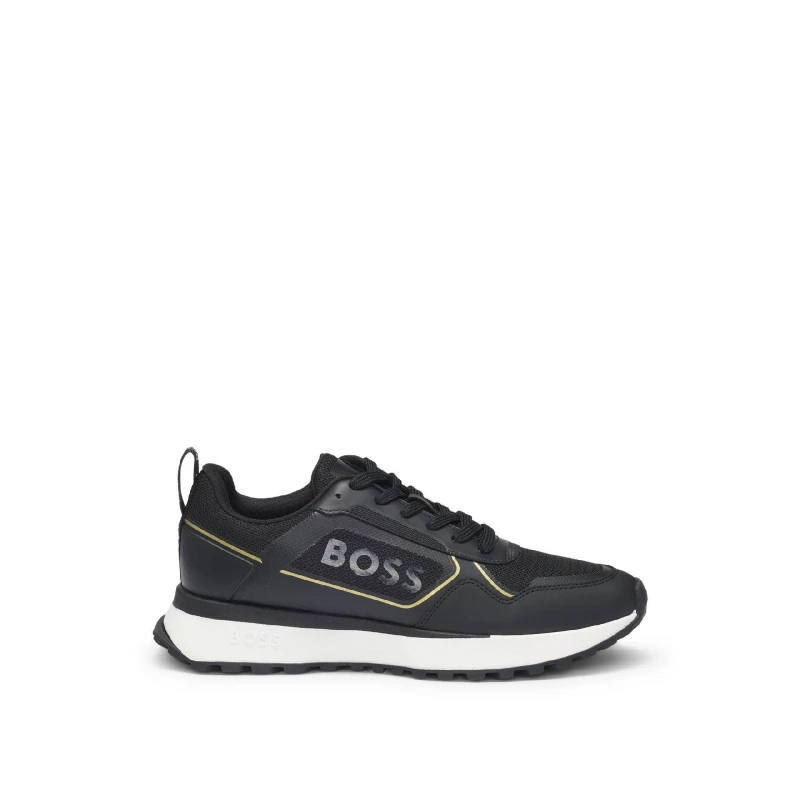 Image of Boss BOSS Jonah Run Trainer Black/Gold Male 7 LP66506