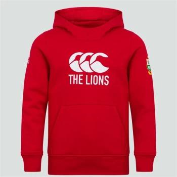 Image of Canterbury British and Irish Lions Logo Hoodie Junior Boys - TANGO RED