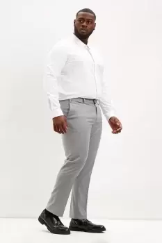 Image of Plus Slim Fit Light Grey Smart Trousers