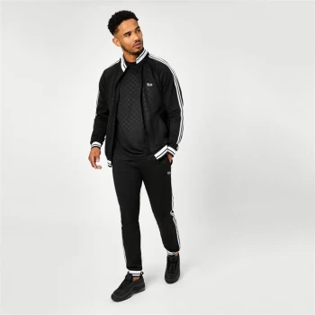 Image of Lonsdale Gentlemen Mono Logo Tracksuit - Black Logo
