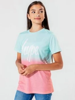 Image of Hype Girls Fade Script Short Sleeve T-Shirt - Multi