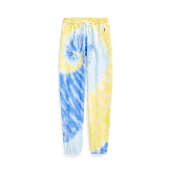 Image of Polo Ralph Lauren Tie Dye Oversized Jogging Pants - Tie Dye Grn/Ylw