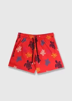 Image of Vilebrequin Mens Moonrise Swimshorts In Red