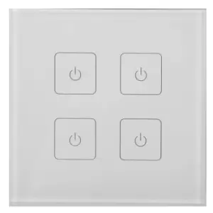Image of Kosnic Mains Powered 4 Channel Wall Mount Touch Switch - CSWRF02