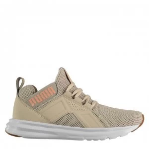Image of Puma Enzo Weave Ladies Trainers - Silver/Peach