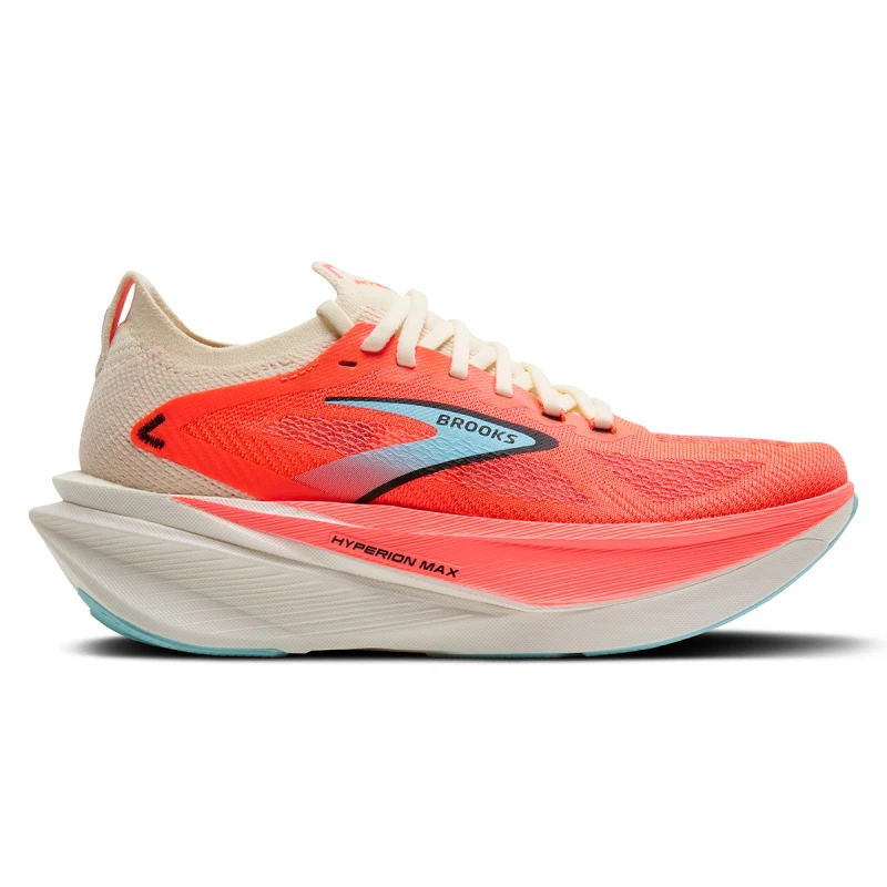 Image of Brooks Brooks Hyperion Max 3 Womens Coconut/fiery Coral/atomizer - Grey / Standard / 5