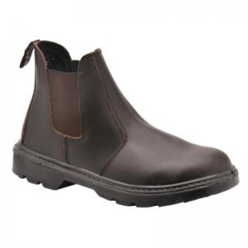 Image of Portwest S1P Safety Dealer Boots FW51BRR39 Colour: Brown