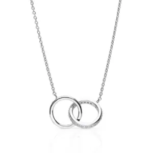 Image of Diamonfire Silver Zirconia Interlocking Circles Necklace