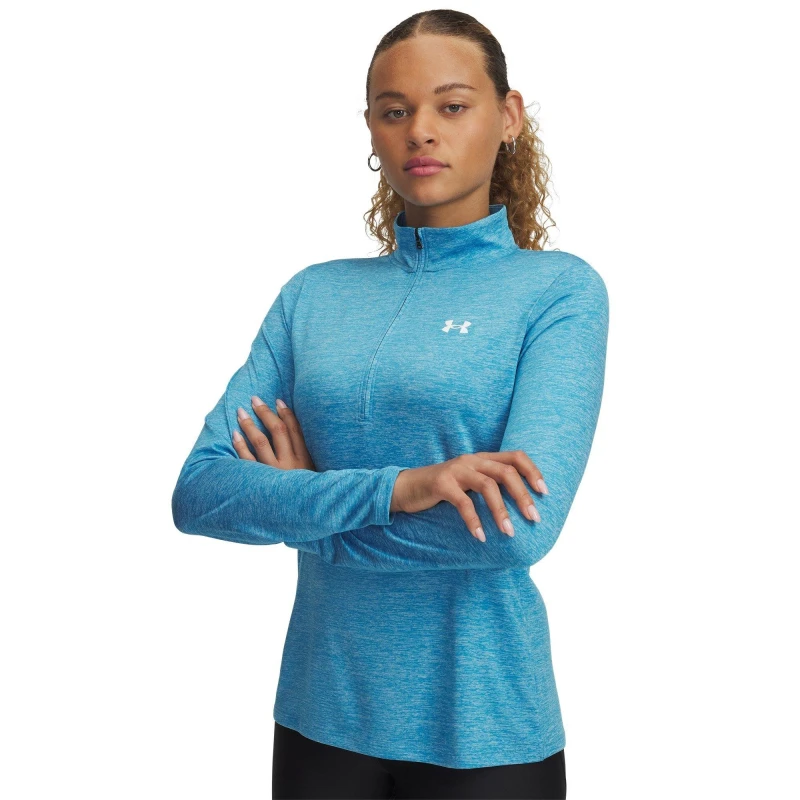 Image of Under Armour Armour Tech Half Zip Top Womens - Blue Blue 16