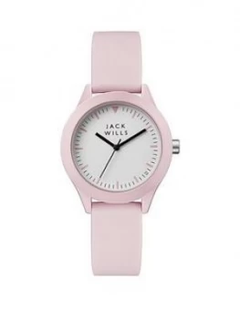 Image of Jack Wills Union White Dial Pink Strap Watch
