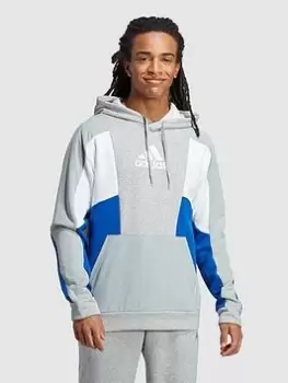 Image of adidas Sportswear Essentials Colorblock Hoodie - Medium Grey Heather, Size 2XL, Men