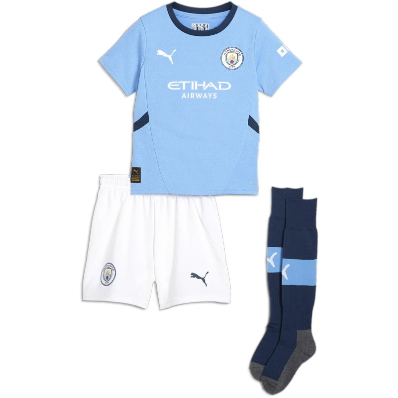 Image of Puma Manchester City Home Minikit 2024 2025 Infants - Blue Blue 3 - 4 Years