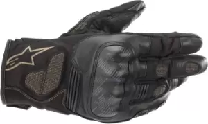 Image of Alpinestars Corozal V2 Drystar Motorcycle Gloves, black-gold Size M black-gold, Size M