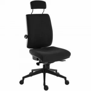 Image of Teknik Office Ergo Plus Ultra Fabric Chair with Headrest, Black
