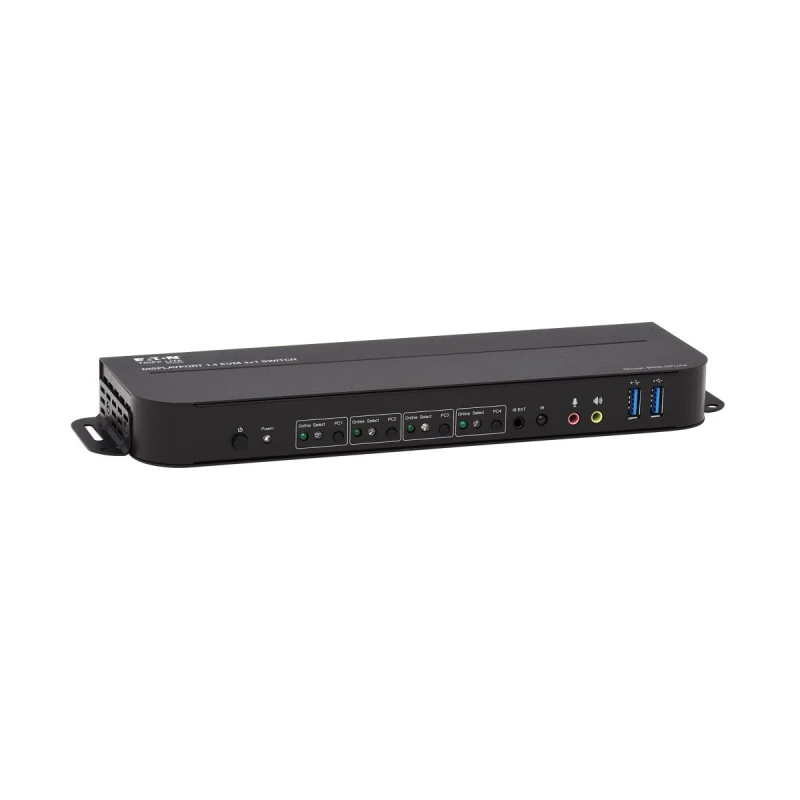Image of Eaton Tripp Lite B005-DPUA4 4-Port DisplayPort/USB KVM Switch - 4K 60 Hz, HDR, HDCP 2.2, IR, DP 1.4, USB Sharing B005-DPUA4