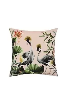 Image of Cranes Water & Uv Resistant Outdoor Cushion