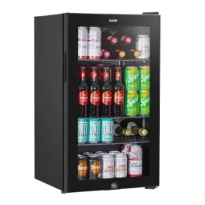 Image of Baridi Under Counter Wine/Drink/Beverage Cooler/Fridge, Built-In Thermostat, Light, Security Lock, 85 Litre - Black