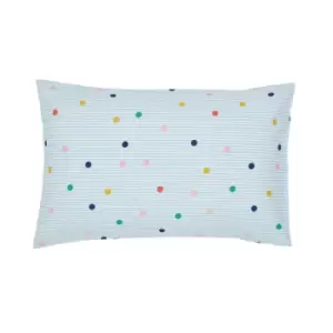 Image of Joules Rainbow Stripe Pair of Standard Pillowcases, Multi