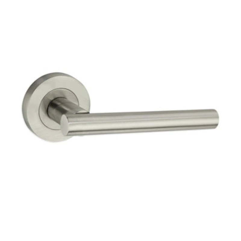 Image of Spira Brass Jura Lever Door Handle Satin Nickel