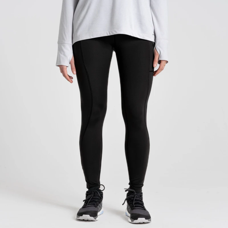 Image of Craghoppers Womens Kiwi Pro Water Repellent Leggings in Black Size: 16 Black Female 16