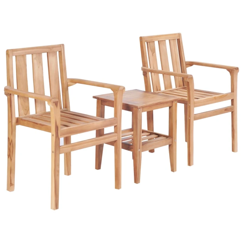 Image of VIDAXL 3 Piece Bistro Set Solid Teak Vidaxl 44736fr